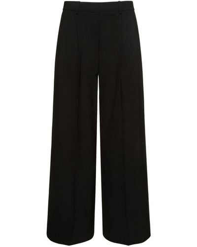 Theory Low Rise Stretch Wool Trousers - Black