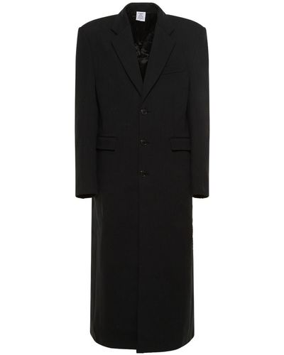 VETEMENTS single-breasted panelled coat - Grey
