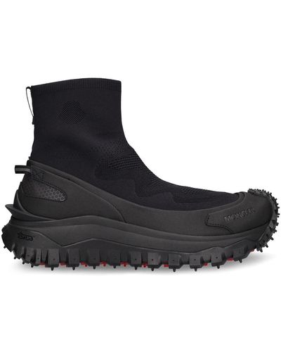 Moncler 45Mm Trailgrip Knit Sneakers - Black