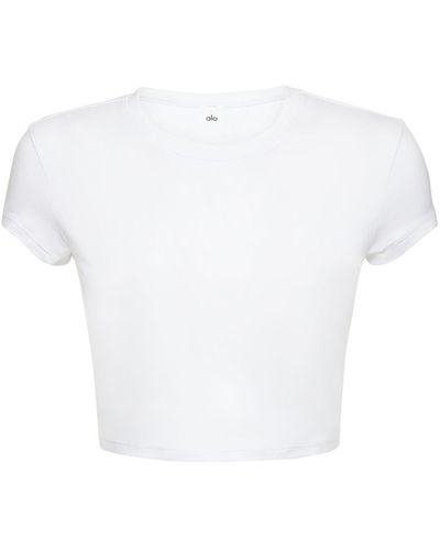 Alo Yoga T-shirt Alosoft Finesse - Weiß