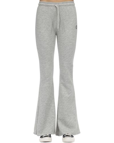 Filles A Papa Flared Cotton Joggers - Grey