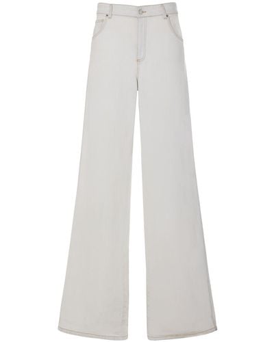Blumarine Jeans Aus Baumwolldenim Mit Weitem Bein - Weiß