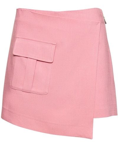 MSGM Falda shorts de viscosa - Rosa