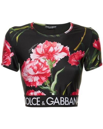 Dolce & Gabbana ジャージークロップトップ - マルチカラー