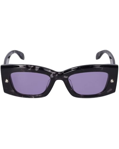 Alexander McQueen Am0426s Acetate Sunglasses - Purple