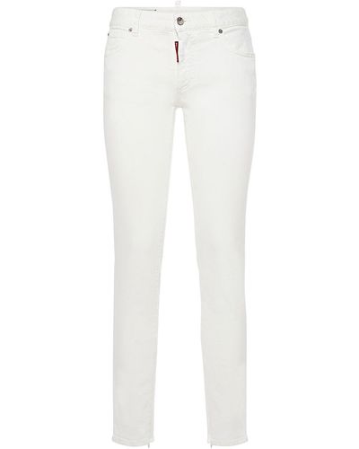 DSquared² twiggy Low Rise Denim Skinny Jeans - White