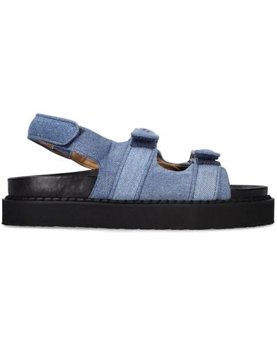 Isabel Marant Madee Denim Sport Sandals - Blue