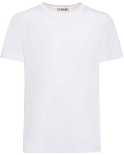 CDLP Mittelgewichtiges T-shirt Aus Lyocell & Baumwolle - Weiß