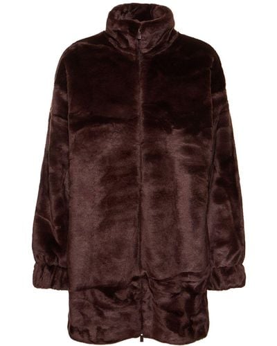 adidas Originals Faux Fur Jacket - Brown