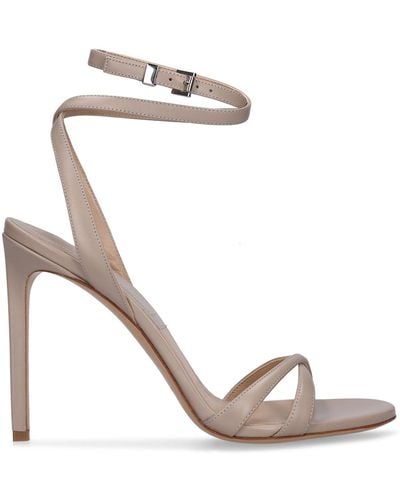 Michael Kors 105Mm Chrissy Glossy Leather Sandals - White