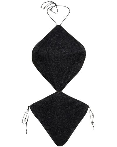 Oséree Lumiere Maillot Lurex Diamond Swimsuit - Black