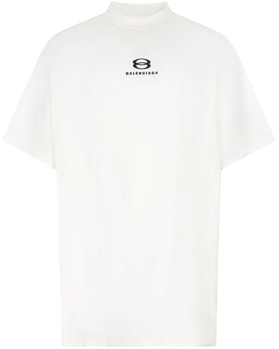 Balenciaga Camiseta de algodón jersey - Blanco