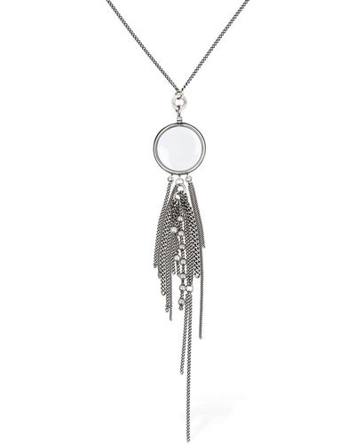 Ann Demeulemeester Sanne Medallion Chains Necklace - White