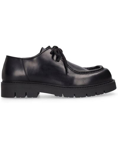 Bottega Veneta Chaussures à lacets en cuir haddock mm - Noir