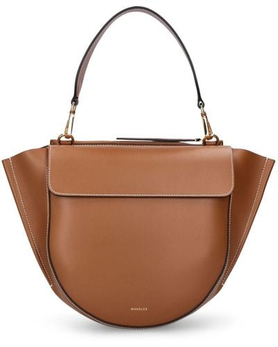 Wandler Medium Hortensia Leather Shoulder Bag - Brown