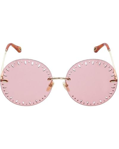 Chloé Ysé Round Metal Sunglasses - Pink
