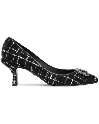 Dolce & Gabbana Zapatos De Tweed Con Decoraciones 60mm - Negro