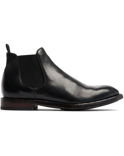 Officine Creative Temple Leather Chelsea Boots - Black