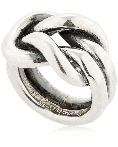 Cantini Mc Firenze Nodo De Medici Sterling Silver Ring - Metallic