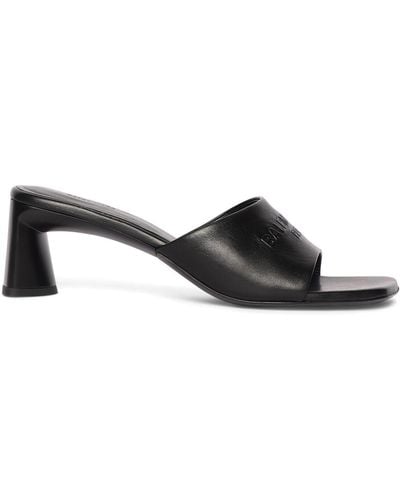 Balenciaga 60mm Dutyfree Shiny Leather Sandals - Black