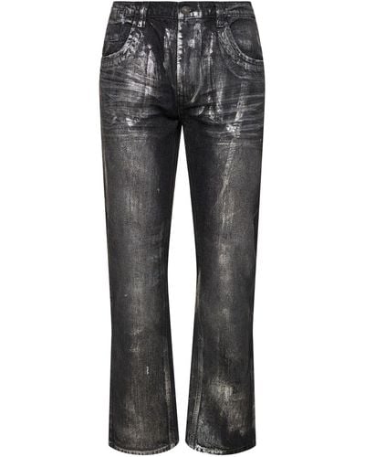 Jaded London Skinny-jeans In Metallic-farbe - Grau
