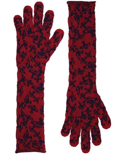Vivienne Westwood Knitted Long Gloves - Purple