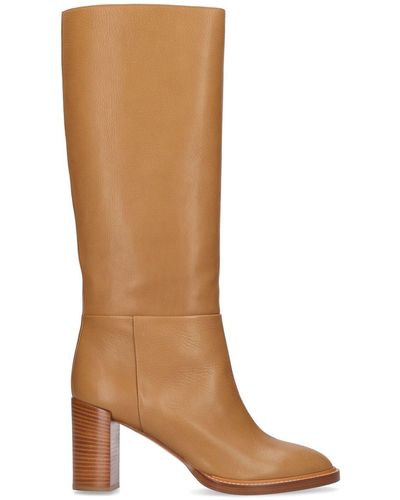 Gabriela Hearst 75mm Bocca Leather Tall Boots - Brown