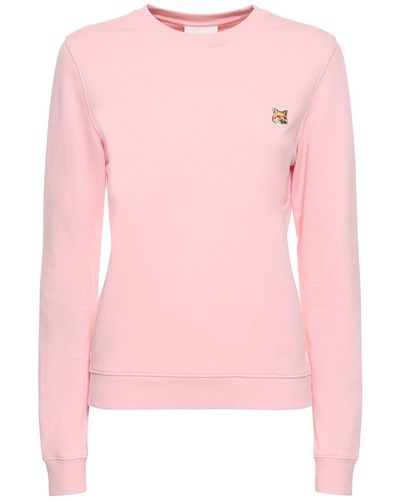 Maison Kitsuné Fox Head Patch Regular Sweatshirt - Pink
