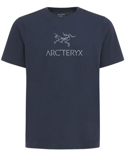 Arc'teryx T-shirt Aus Baumwolljersey "arc'world" - Blau