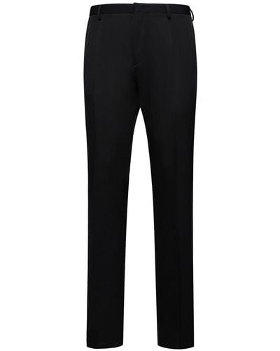 Valentino Pantalones formales de lana - Negro