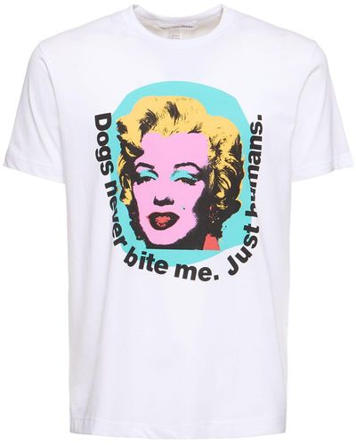 Comme des Garçons T-shirt Aus Baumwolle "andy Warhol" - Weiß
