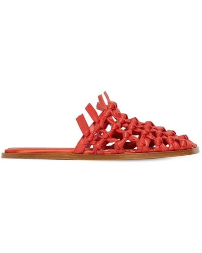 Etro 10mm Woven Mules - Red