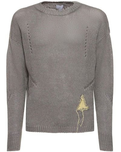 Roa Hemp & Cotton Crewneck Sweater - Grey