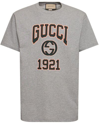 Gucci Gg コットンジャージーtシャツ - グレー