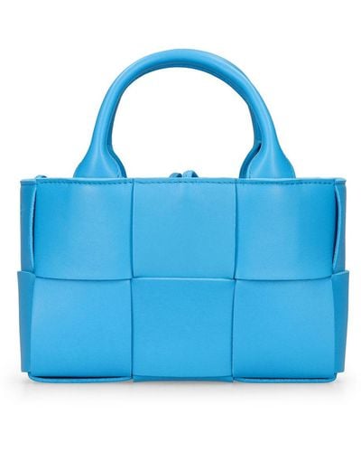 Bottega Veneta Candy Arco Leather Tote Bag - Blue