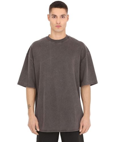 Yeezy Heavy Cotton Jersey Oversized T-shirt - Grey