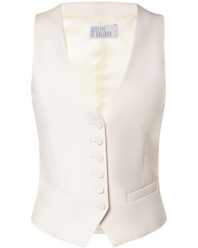 GIUSEPPE DI MORABITO Gilet en laine stretch - Blanc