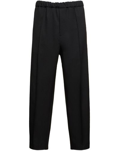 Jil Sander Pantalones cropped relaxed fit - Negro