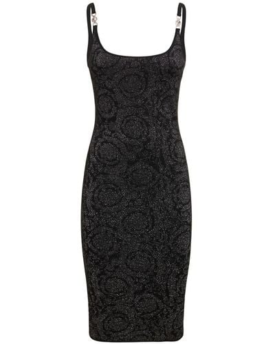 Versace Barocco Knit Dress - Black