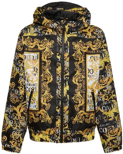 Versace Baroque Print Tech Hooded Jacket - Multicolour