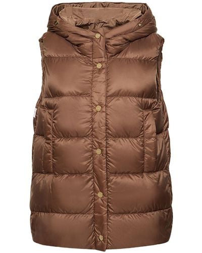 Max Mara Jsoft Reversible Quilted Down Vest - Brown
