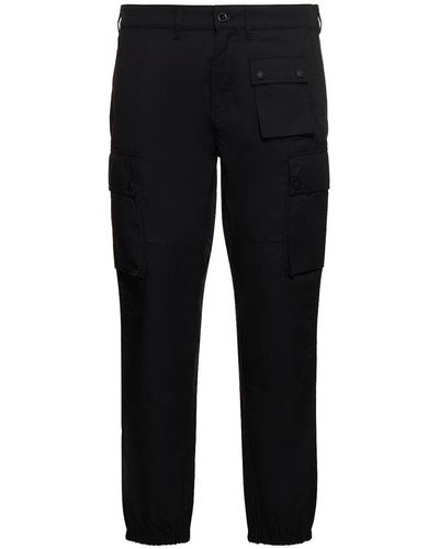 Belstaff Cotton Gabardine Cargo Pants - Black