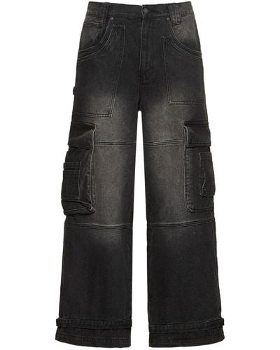 Jaded London Monster Cotton Cargo Trousers - Black