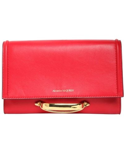 Alexander McQueen The Story Leather Clutch - Red