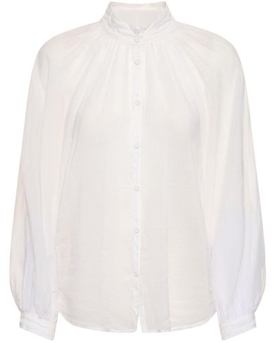 Forte Forte Chemise en voile de soie et coton - Blanc