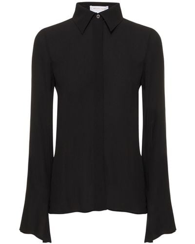 Michael Kors Camisa de georgette de seda - Negro