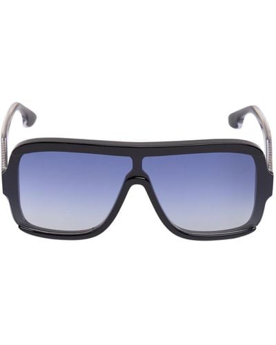 Victoria Beckham Vb Chain Core Wire Acetate Sunglasses - Blue