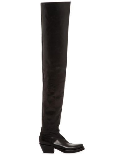 Vetements Lucchese Thigh High Boots - Black