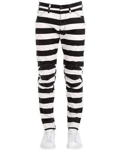 G-Star RAW 5622 Elwood Prison Stripe Jeans - Black