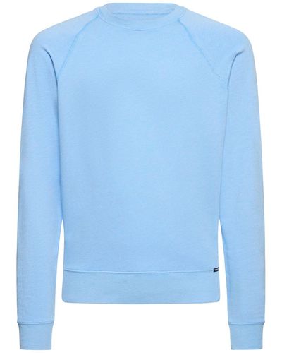Tom Ford Sweatshirt Aus Baumwollmischung "melange Vintage" - Blau